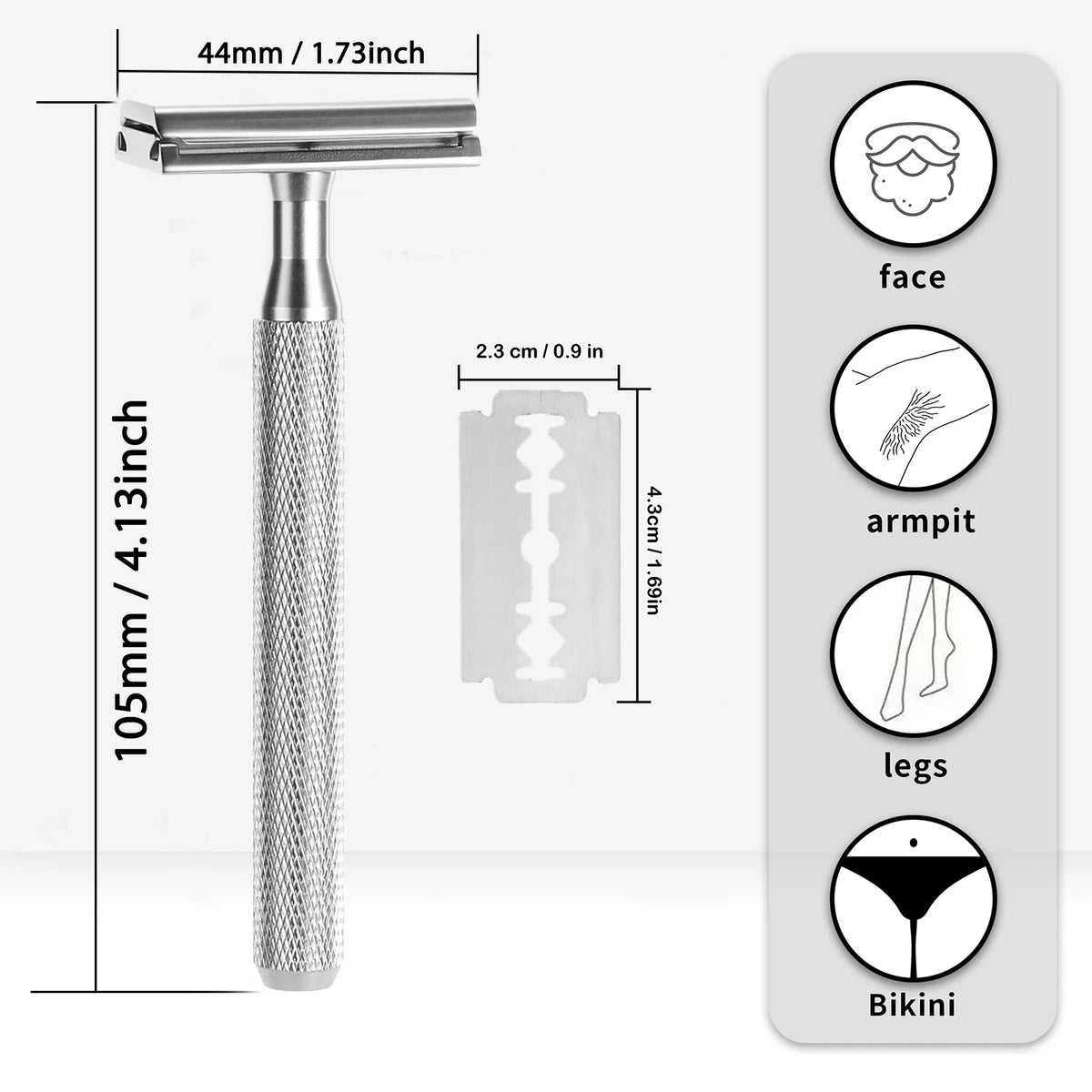 RASTRILLO DE SEGURIDAD DE ALEACIÓN DE ALUMINIO